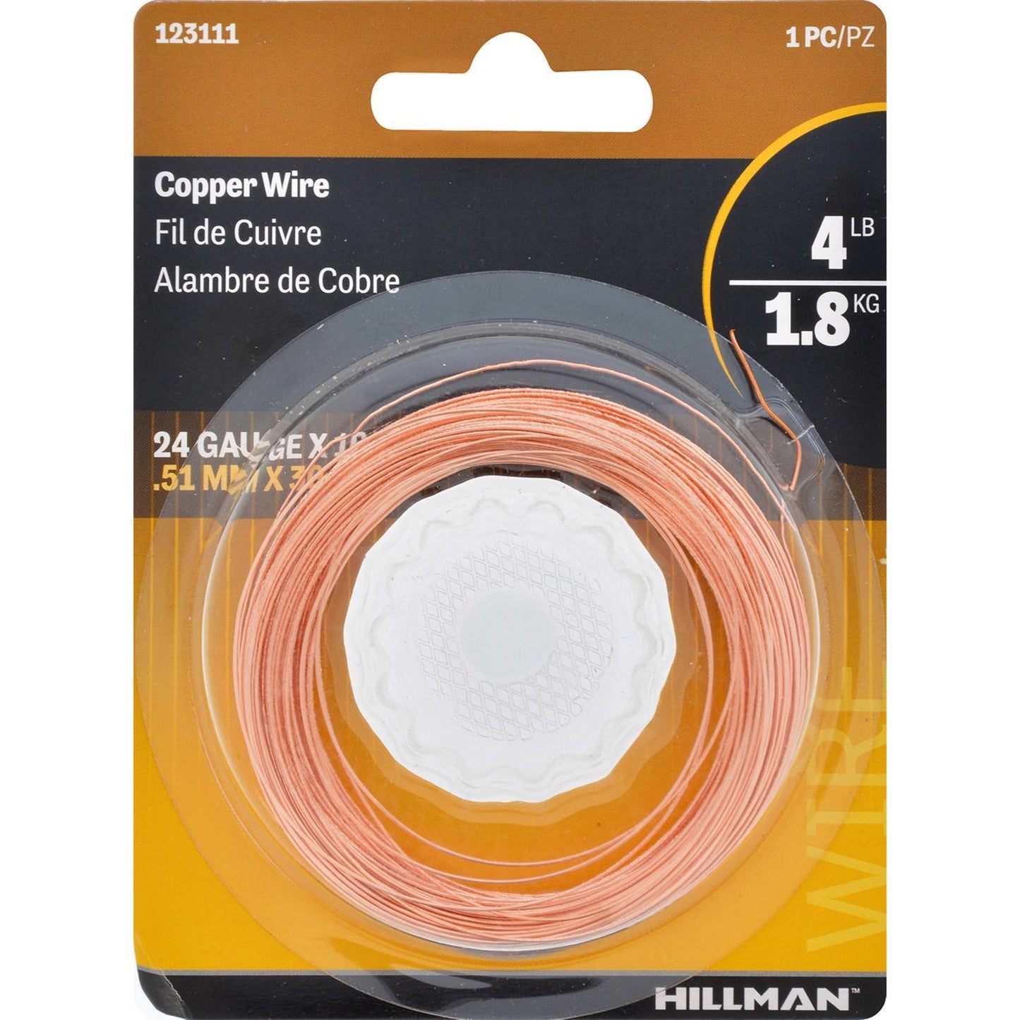 Hillman 100 ft. Copper Wire, 24 Gauge (Solid)
