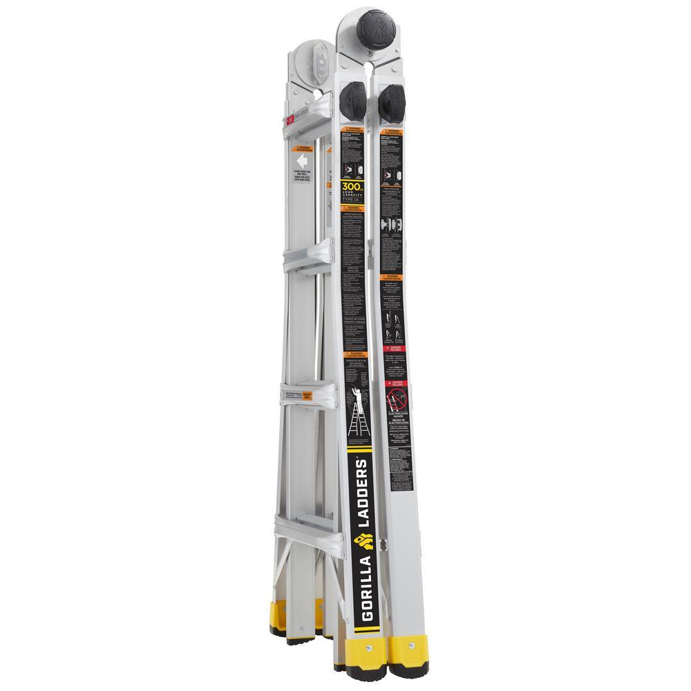 18 ft. Reach MPXA Aluminum Multi-Position Ladder with 300 lbs. Load Capacity Type IA Duty Rating - Super Arbor