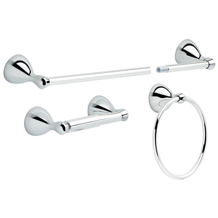 Delta 3-Piece Foundations Polished Chrome Decorative Bathroom Hardware Set