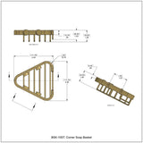 Allied Brass Corner Soap Basket in Matte White