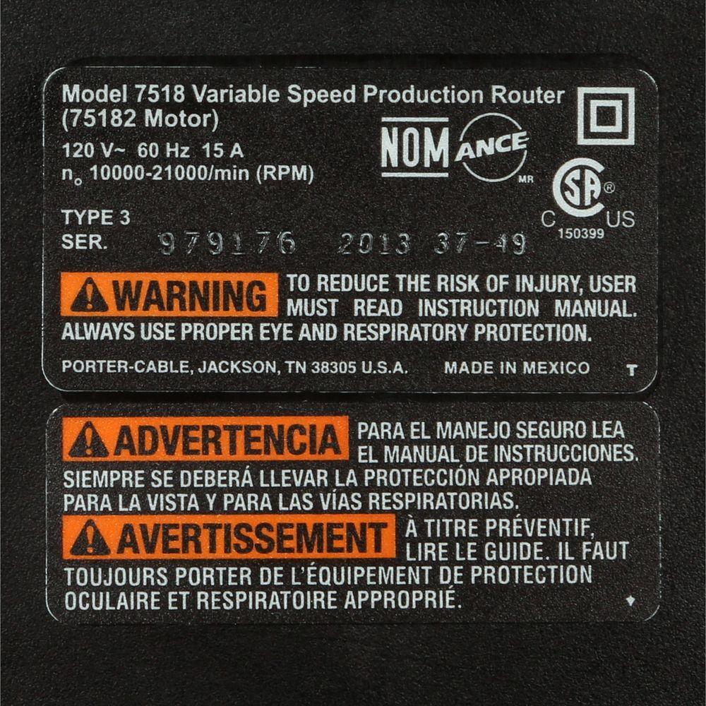 15 Amp Corded 3-1/4 Horsepower 5-Speed Router - Super Arbor