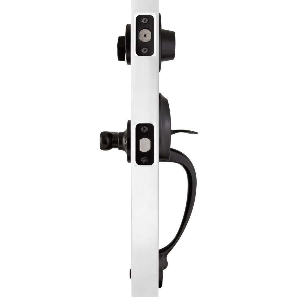 Coventry Matte Black Door Handleset with Springdale Lever Interior and Single Cylinder Deadbolt - Super Arbor