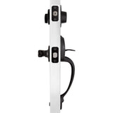 Coventry Matte Black Door Handleset with Springdale Lever Interior and Single Cylinder Deadbolt - Super Arbor