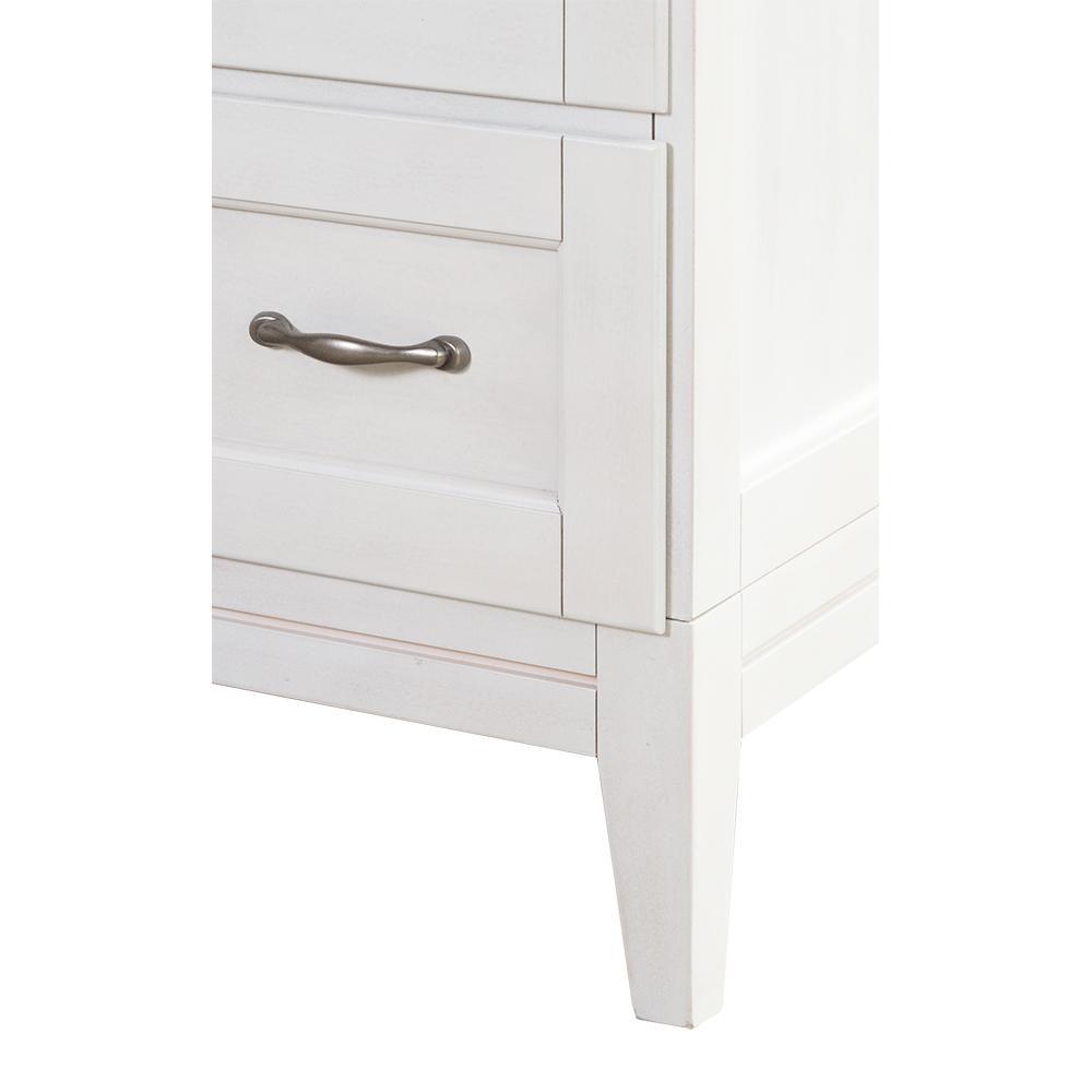 Chennai 37 in. W Single Vanity in White Wash with Engineered Stone Vanity Top in Crystal White with White Sink - Super Arbor