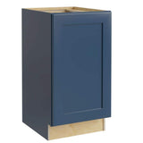 Home Decorators Collection Newport 21 in. W x 24 in. D x 34.5 in. H Assembled Plywood Full Height Door Base Kitchen Cabinet in Mythic Blue RH
