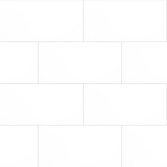White 12 in. x 24 in. Matte Porcelain Floor and Wall Tile (11.64 sq. ft./Case)