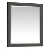 28.00 in. W x 32.00 in. H Framed Rectangular Beveled Edge Bathroom Vanity Mirror in Gray