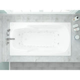 Coral 5 ft. Rectangular Drop-in Whirlpool and Air Bath Tub in White - Super Arbor