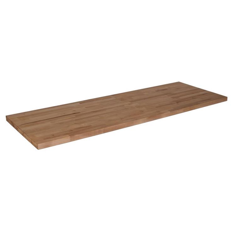 Unfinished Birch 10 ft. L x 25 in. D x 1.5 in. T Butcher Block Countertop