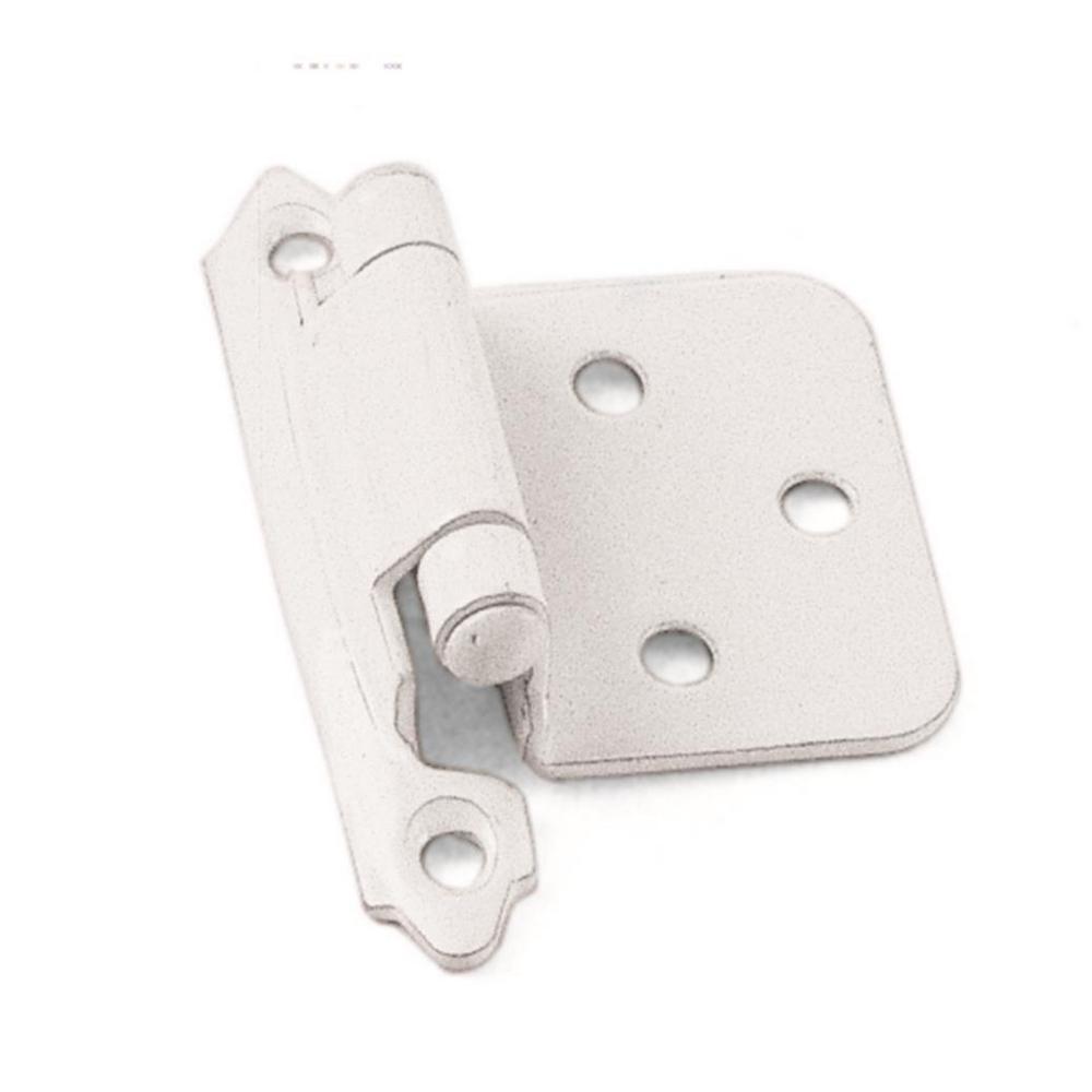 White Self-Closing Overlay Cabinet Hinge (1-Pair) - Super Arbor