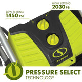 Sun Joe 2030 PSI 1.76 GPM 14.5 Amp Electric Pressure Washer with Pressure-Select Technology and Hose Reel
