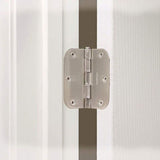 3-1/2 in. x 5/8 in. Radius Satin Nickel Door Hinge Value Pack (48 per Pack)