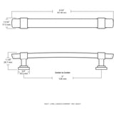 Wrapped Square 5-1/16 in. (128mm) Center-to-Center Satin Nickel Drawer Pull - Super Arbor