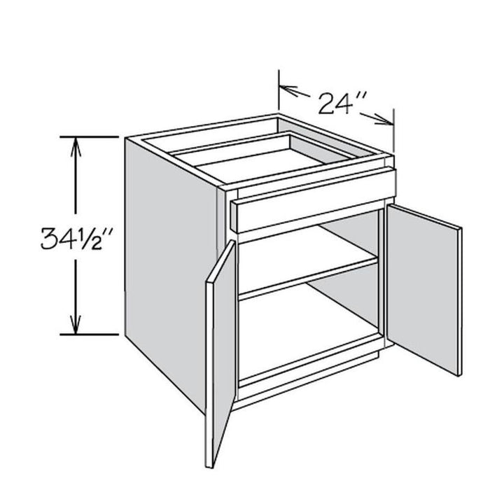 allen + roth Aveley 36-in W x 34.5-in H x 24-in D Linen Maple Door and Drawer Base Semi-Custom Cabinet