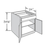 allen + roth Aveley 30-in W x 34.5-in H x 24-in D Linen Maple Door and Drawer Base Semi-Custom Cabinet