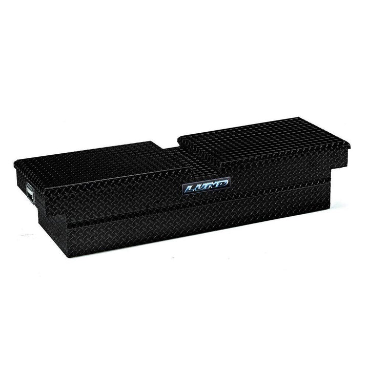 Lund 60 in Gloss Black Aluminum Full Size Crossbed Truck Tool Box with mounting hardware and keys included - Super Arbor