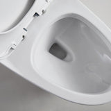 1-Piece 1.28 GPF Dual Flush High Efficiency Elongated Toilet in White, Seat Included - Super Arbor