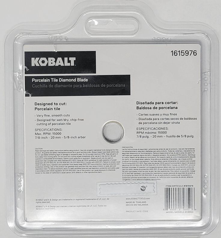 Kobalt 4-in Wet or Dry Porcelain Continuous Diamond Saw Blade