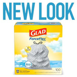 Glad 100-Pack 13-Gallon Fresh Clean Gray Plastic Kitchen Trash Bag