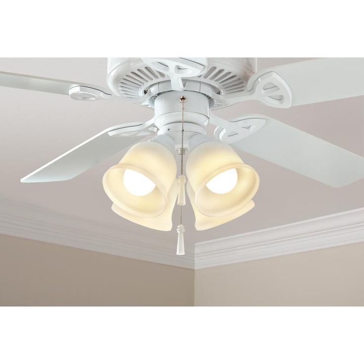 Gazelle 4-Light LED Matte White Universal Ceiling Fan Light Kit