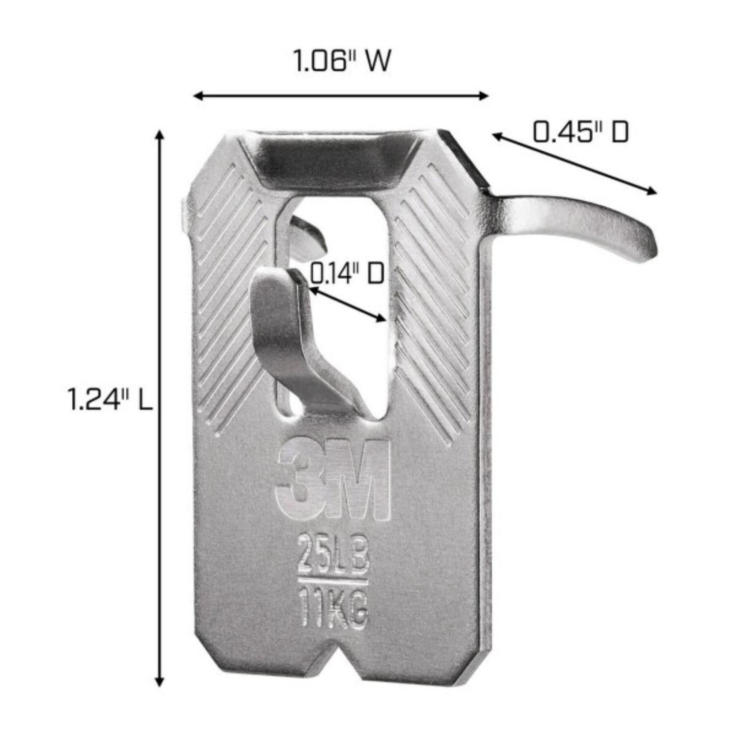 3M Claw Silver Drywall Picture Hanger, 25 lb Capacity, 4-Pack