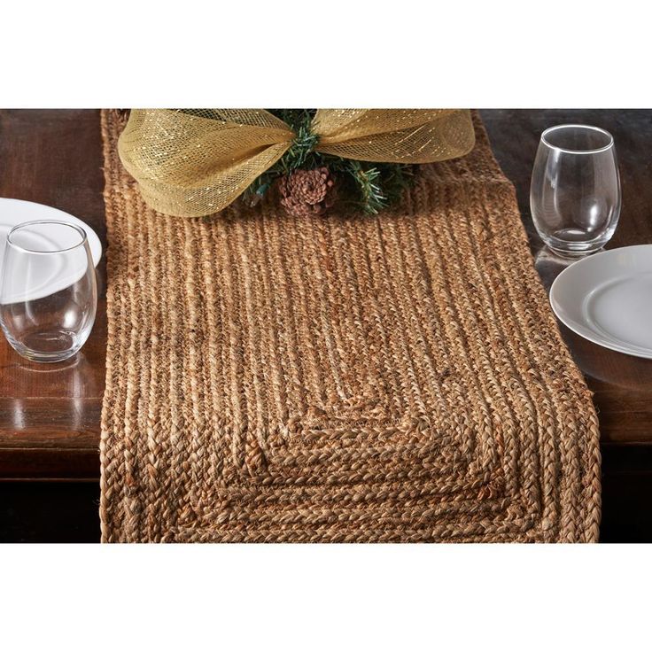 80 in. x 16 in. Natural Jute Classic Braided Runner