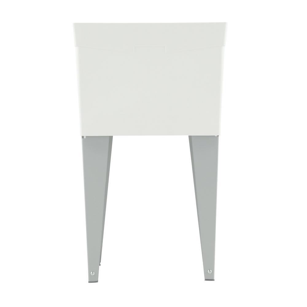 Utilatub 24 in. x 20 in. Structural Thermoplastic Floor-Mount Utility Tub in White - Super Arbor