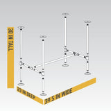 3/4 in. Black Pipe 42.5 in. L x 30 in. H Poker Design Kitchen Table Kit