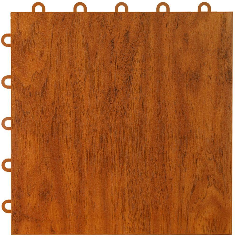 Greatmats Max Tile 12 in. x 12 in. x 5/8 in. Light Oak Vinyl Interlocking Raised Modular Floor Tile (Case of 26)