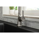 Tyne Single-Handle Pull-Down Sprayer Kitchen Faucet in Vibrant Stainless - Super Arbor