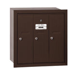 Sandstone Recessed-Mounted USPS Access Vertical Mailbox with 3 Door - Super Arbor