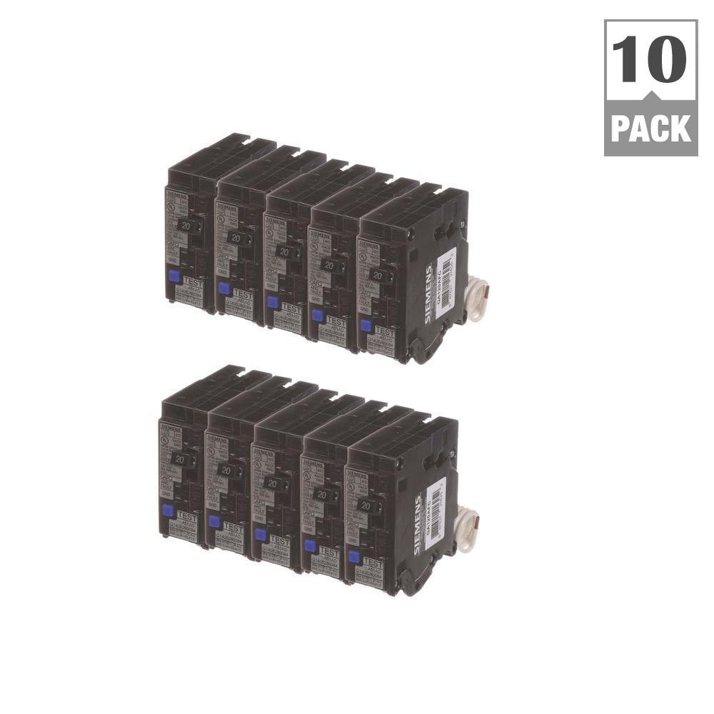 20 Amp Single Pole Combination AFCI Circuit Breakers (10-Pack) - Super Arbor