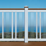 4 in. x 32 in. Clear Glass Baluster (5-Pack) - Super Arbor