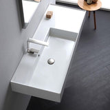 Nameeks Teorema 2-Wall Mounted Bathroom Sink in White