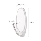 Medium-Clear Hooks with Clear Strips (6-Pack) - Super Arbor