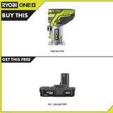 18-Volt ONE+ Cordless Fixed Base Trim Route with 1.5 Ah Compact Lithium-Ion Battery - Super Arbor