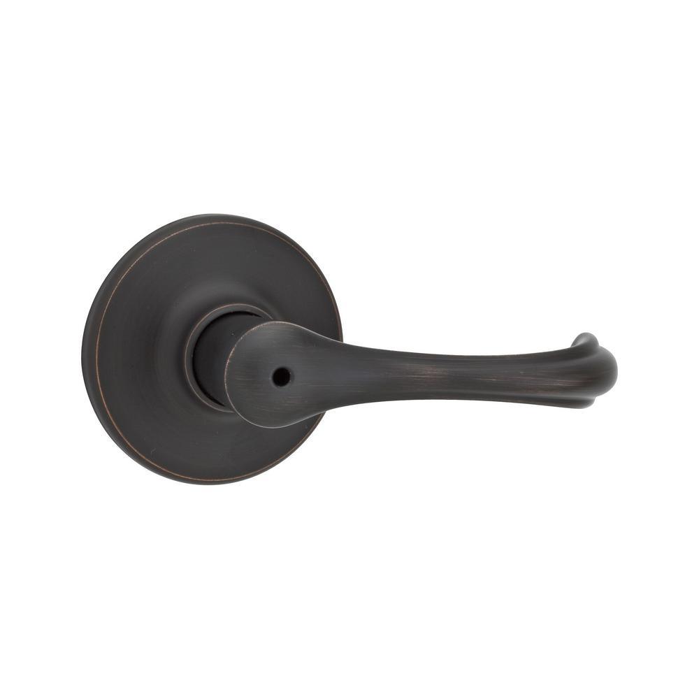 Dorian Satin Nickel Privacy Bed/Bath Door Lever with Microban Antimicrobial Technology - Super Arbor