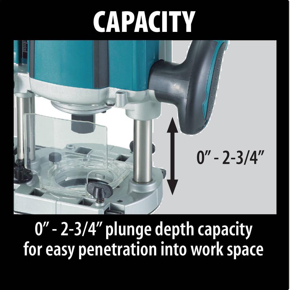 15-Amp 3-1/4 HP Corded Plunge Router - Super Arbor