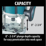 15-Amp 3-1/4 HP Corded Plunge Router - Super Arbor