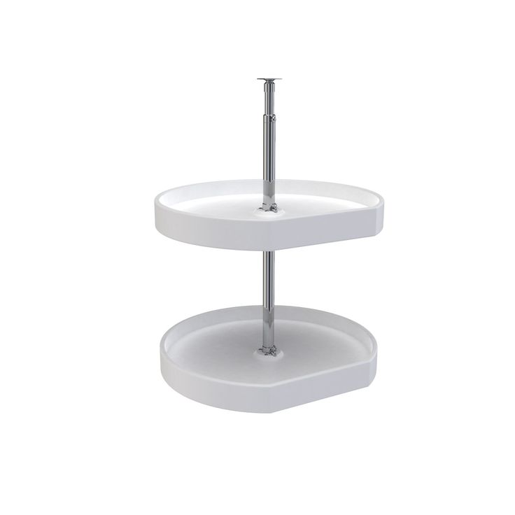 Rev-A-Shelf 2-Tier Plastic D-shape Cabinet Lazy Susan