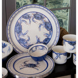 Blue Crab 4 qt. Enamelware Round Serving Bowl