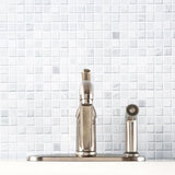Delta Classic Stainless 1-Handle Deck-Mount Low-Arc Handle Kitchen Faucet (Deck Plate Included)