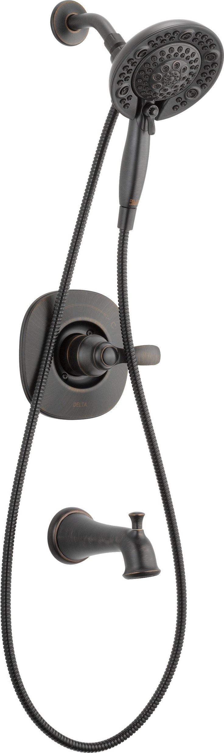 Delta Nura Venetian Bronze 1-Handle Bathtub and Shower Faucet with Valve