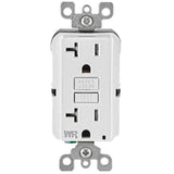 20 Amp SmartlockPro Weather/Tamper Resistant GFCI Duplex Outlet, Gray - Super Arbor
