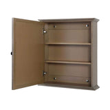 Home Decorators Collection Sonoma 24 in. W x 8 in. D x 27 in. H Rectangular Surface Mount Almond Latte Medicine Cabinet with Mirror