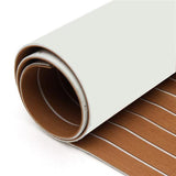1Pcs 95'' x 35'' Marine Boat Sheet Teak Decking Boat Flooring Mats Yacht Flooring EVA Foam Floor Sheet Non-Skid Self-Adhesive Sea Deck , 5.5mm Thickness