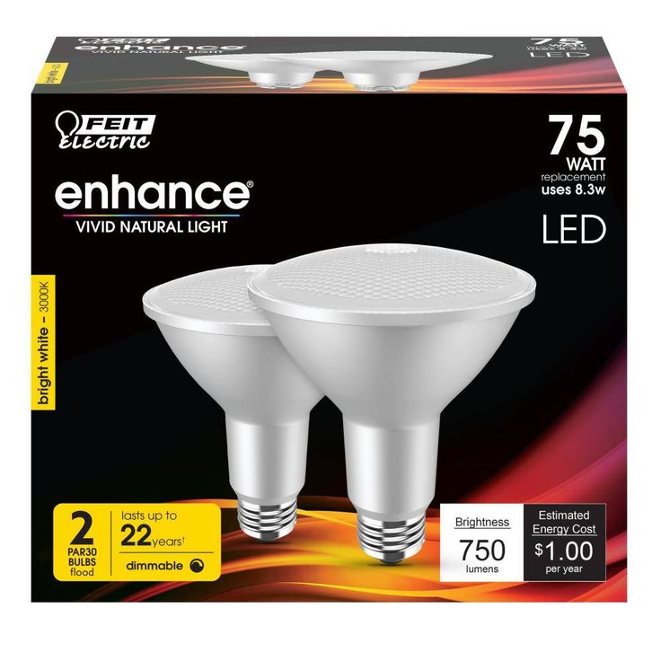 Feit Electric 75-Watt Equivalent PAR30 Dimmable CEC Title 24 Compliant LED ENERGY STAR 90+ CRI Flood Light Bulb Bright White (24-Pack)