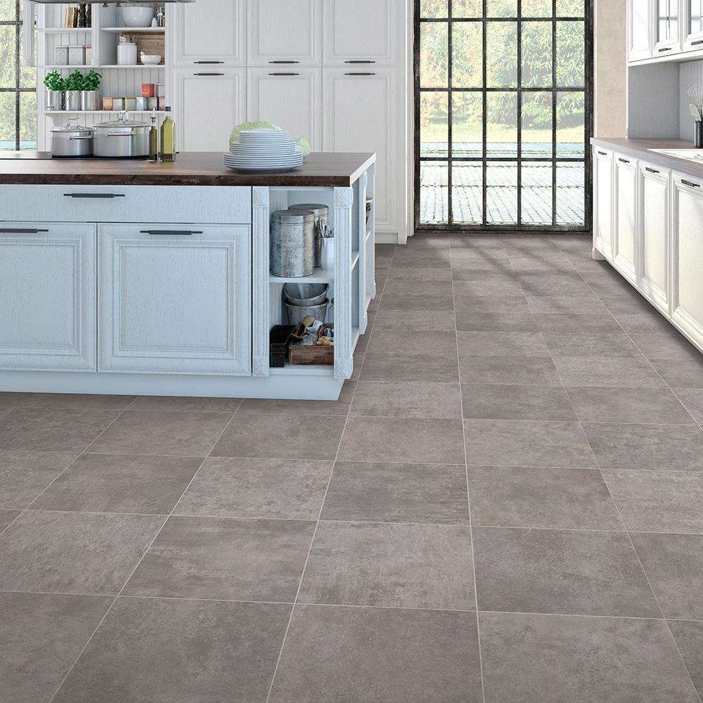 IVC Lonney Grey Residential Vinyl Sheet, Sold by 13.2 ft. Wide x Custom Length - Super Arbor