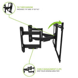 Inner and Outer Corner, Column and Pillar Corner TV Wall Mount for 37 in. - 70 in. TVs - Super Arbor