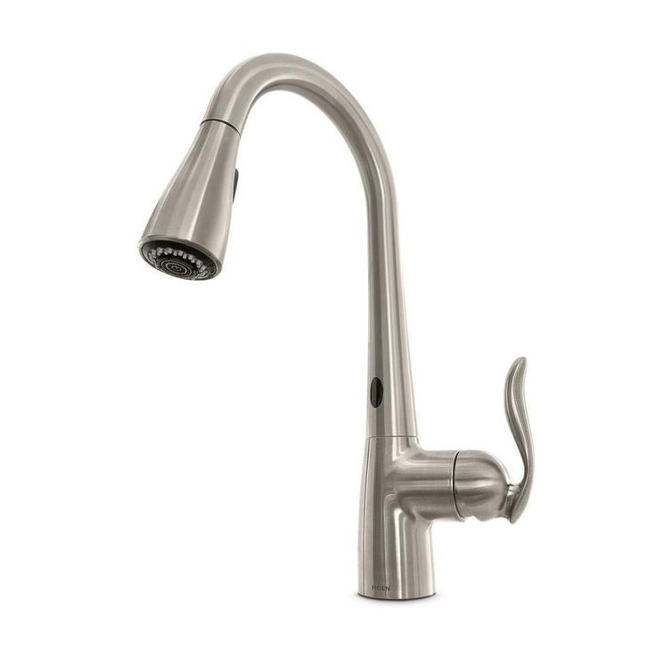 Moen Arbor Spot Resist Stainless 1-Handle Deck-Mount Pull-Down Handle Kitchen Faucet (Deck Plate Included)